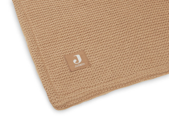 Couverture Berceau 75x100cm Basic Knit Biscuit/Fleece - Liste de naissance Charlotte Grossmann & Vick Badet