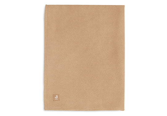 Couverture Berceau 75x100cm Basic Knit Biscuit/Fleece - Liste de naissance Charlotte Grossmann & Vick Badet
