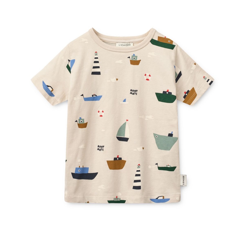 T-shirt Apia Printed Shortsleeve Sailing Sandy - Liewood ★