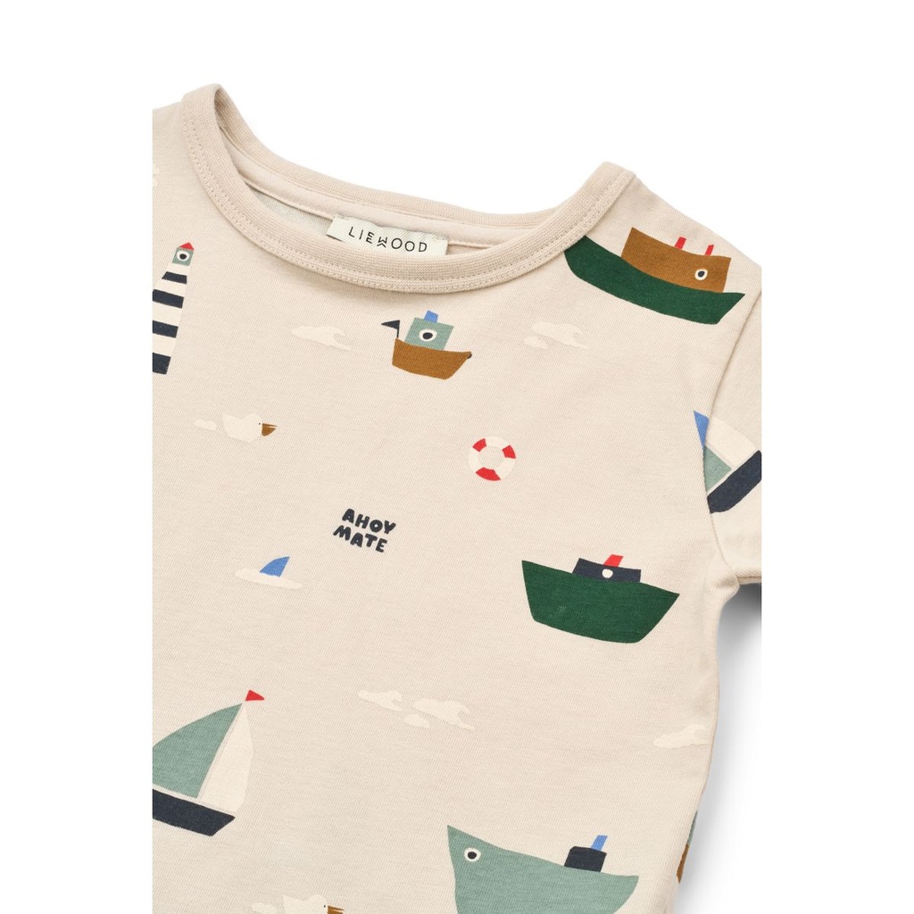 T-shirt Apia Printed Shortsleeve Sailing Sandy - Liewood ★