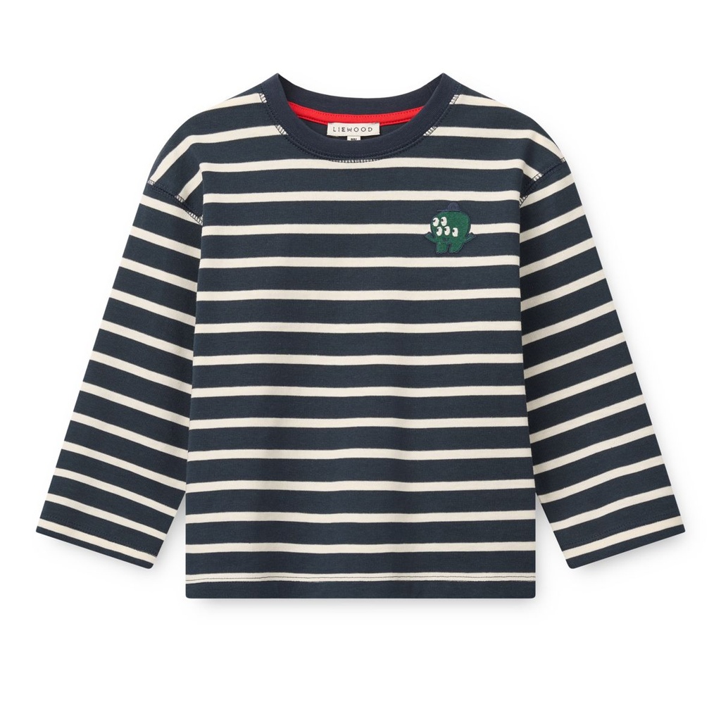 T-shirt LS Tyler Classic Navy Crème de la Crème - Liewood ★