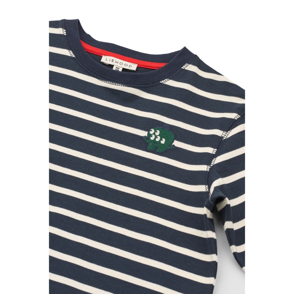T-shirt LS Tyler Classic Navy Crème de la Crème - Liewood ★