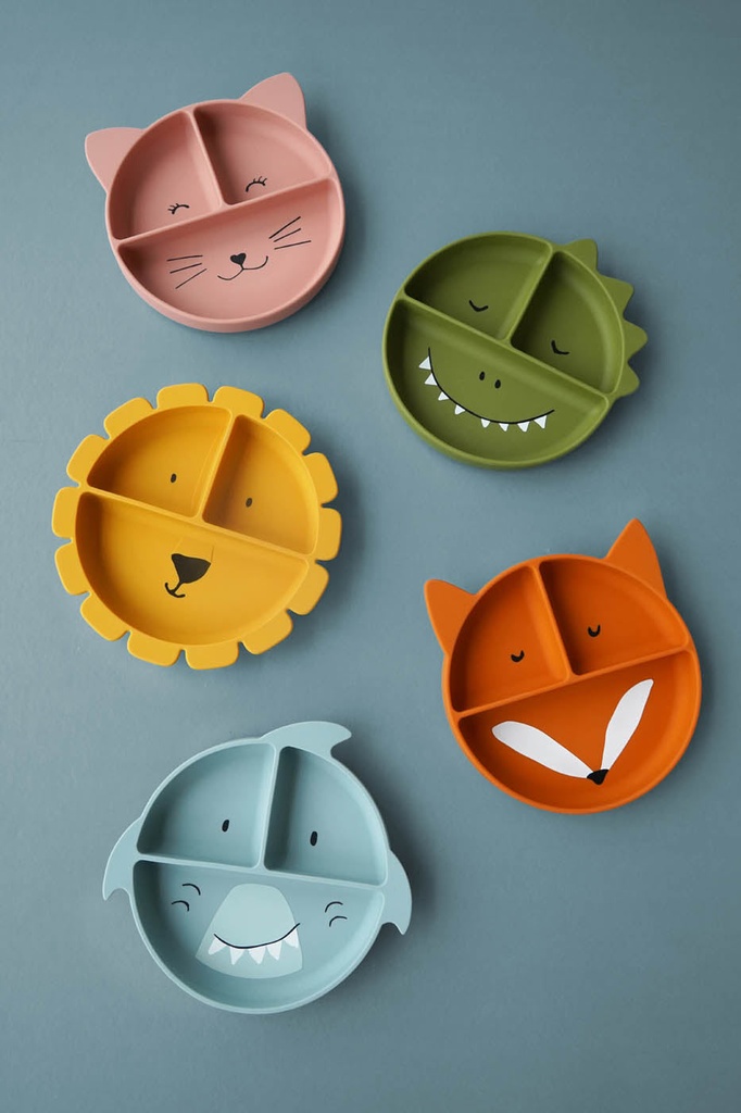 Assiette à compartiments et ventouse en silicone Mr Fox - Trixie ★