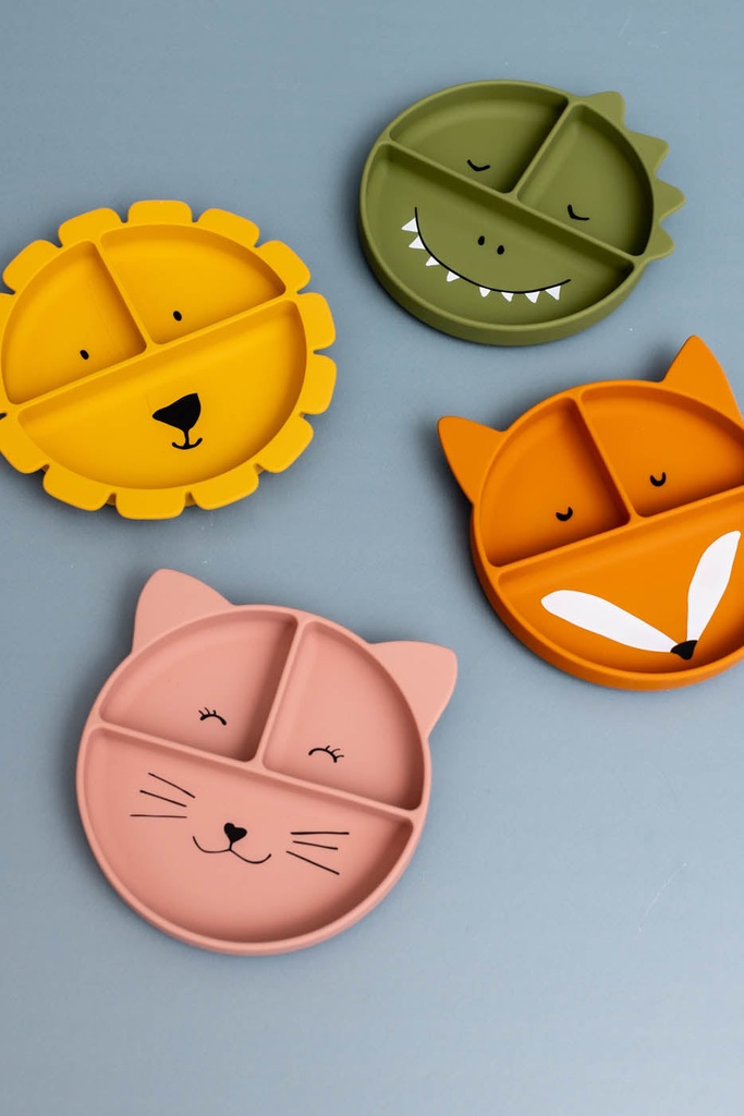 Assiette à compartiments et ventouse en silicone Mr Fox - Trixie ★