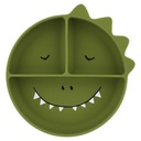 Assiette à compartiments et ventouse en silicone M. Dino - Trixie ★