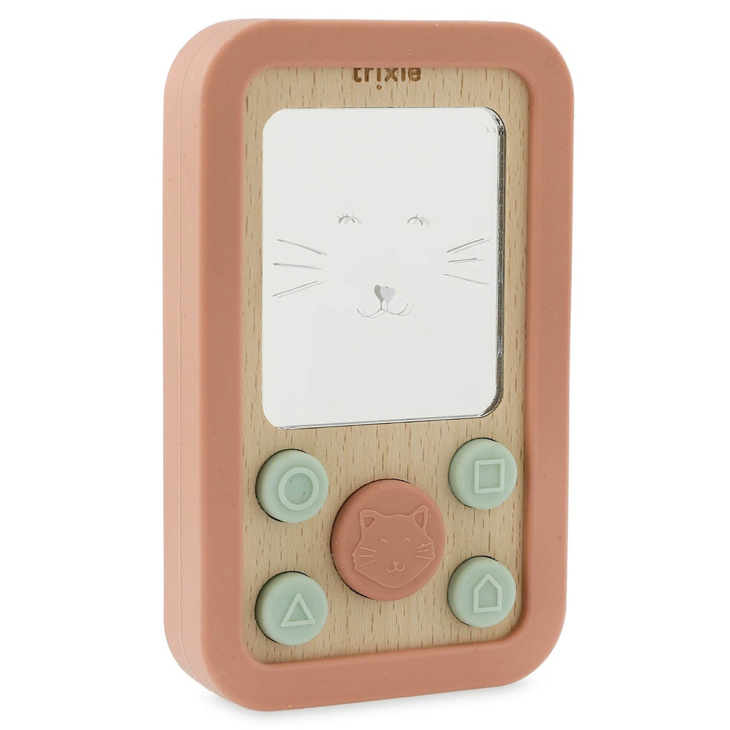 Téléphone bébé en bois et silicone Mrs Cat - Trixie ★