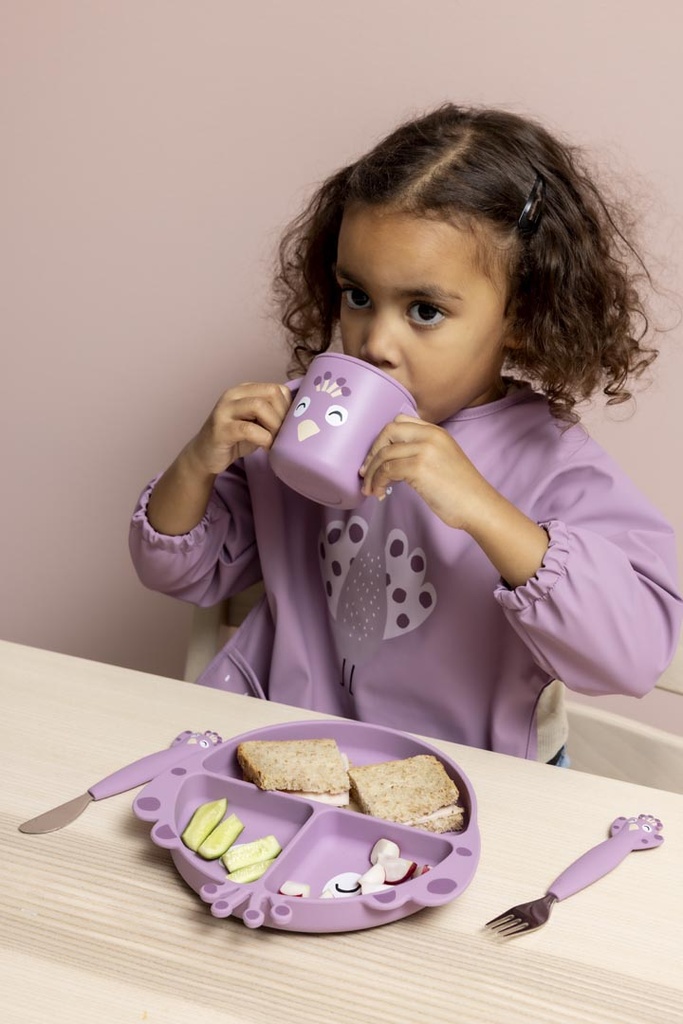 Assiette avec ventouse en silicone et compartiments Mrs. Peacock - Trixie ★