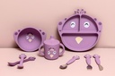 Assiette avec ventouse en silicone et compartiments Mrs. Peacock - Trixie ★