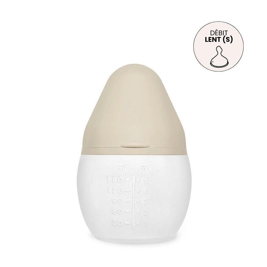 Biberon Anti-colique En Silicone BibRond 150ml Sand - Elhée ★