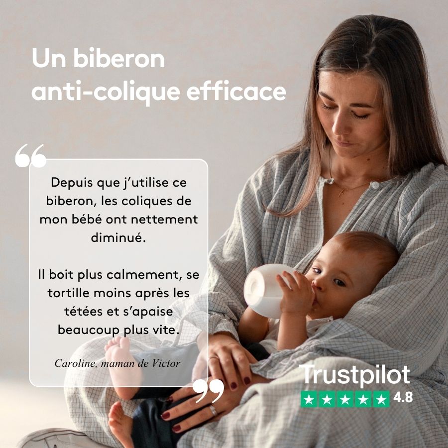 Biberon Anti-colique En Silicone BibRond 150ml Sand - Elhée ★