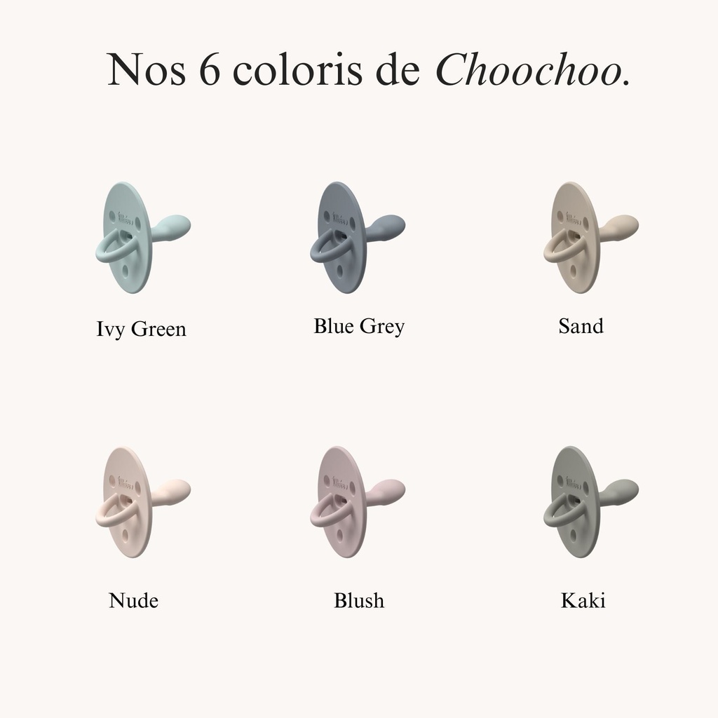 Tétine physiologique Choochoo 0-6 mois Nude - Elhée ★