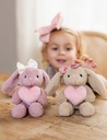 Lapin en peluche Tyra avec Cœur Beige - Teddy Kompaniet ★