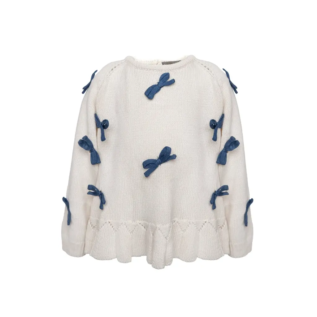More bows sweater Ivory - Hänevild