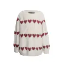 Red heart blouse Ivory - Hänevild
