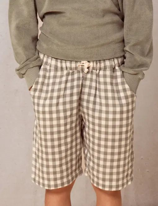 Bermuda Basile Vichy vert de gris (4 ans)