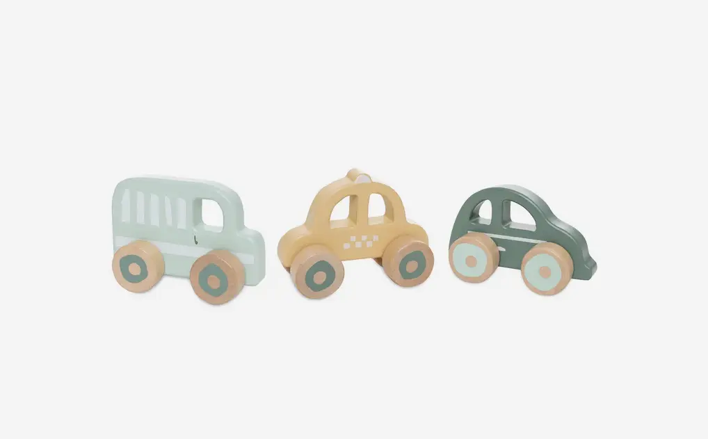 Set van 3 Houten Autootjes - Jollein