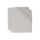 Set of 2 Fitted Sheets Nougat 40/50 x 80/90 cm - Jollein