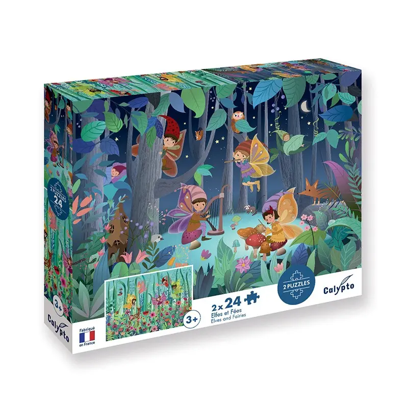 [SSPUZZLEELFESETFEES] Puzzle Vie Dessus, Vie Dessous 2 x 24 pièces - Calypto
