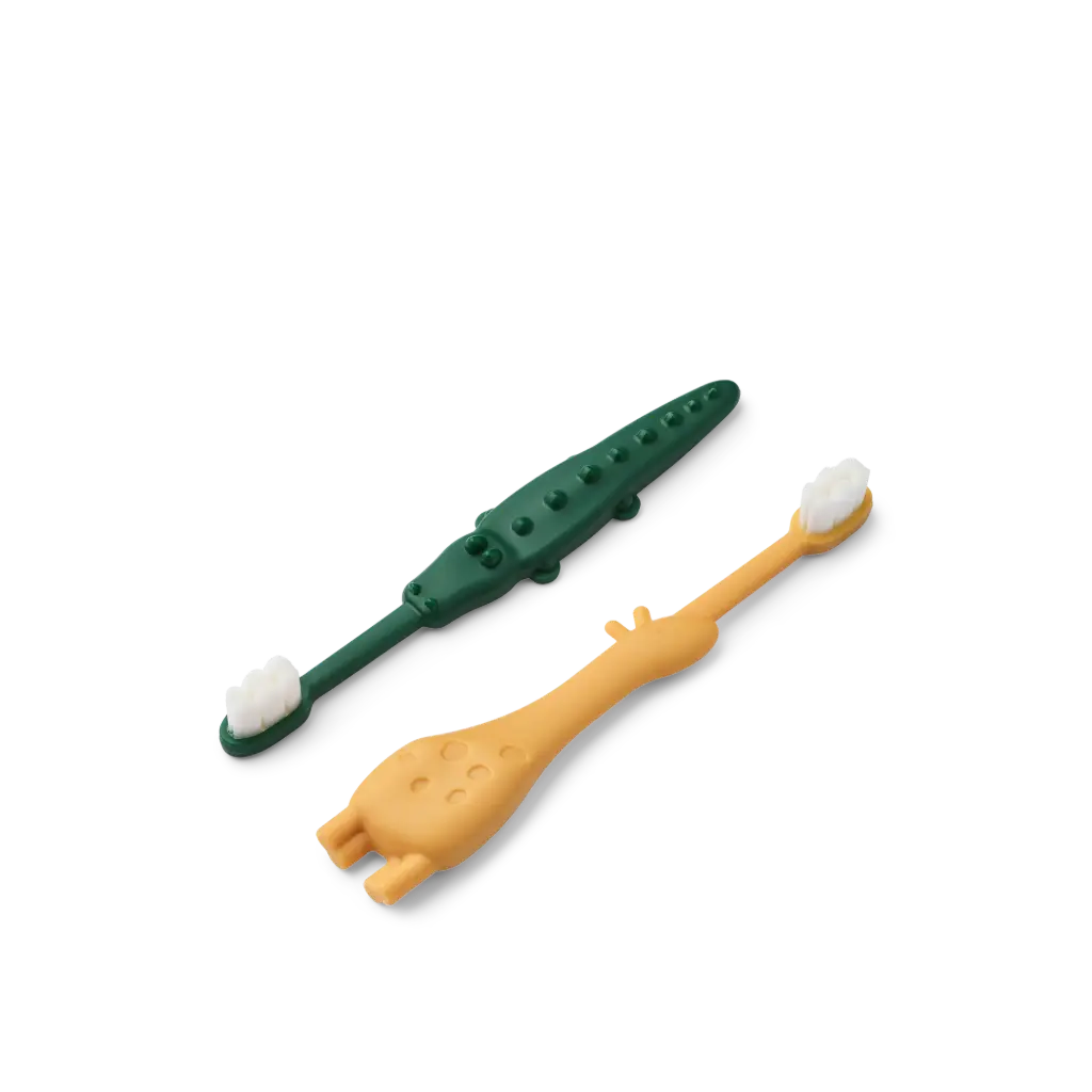 [LW20176-2567-ONE SIZE] Brosse à dents Fabio pour Tout-Petits Yellow mellow Garden green - Liewood