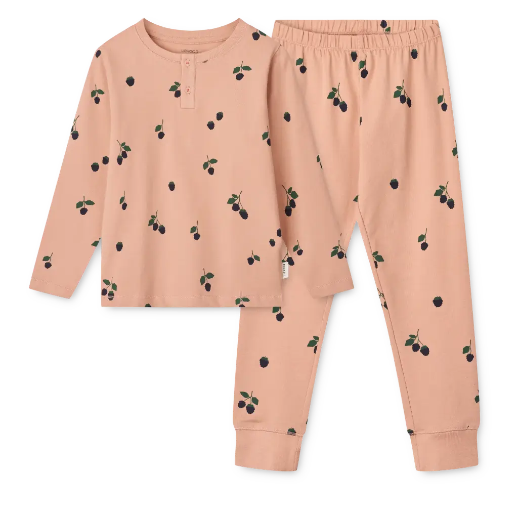 [LW20361-2514-134/140] Pyjamaset met Print Wilhelm Mini Berry Pale tuscany - Liewood (134/140)
