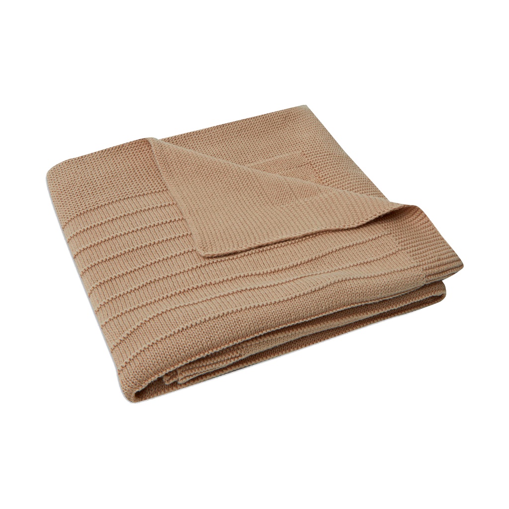 Blanket 100x150 cm Pure Knit Biscuit GOTS - Jollein