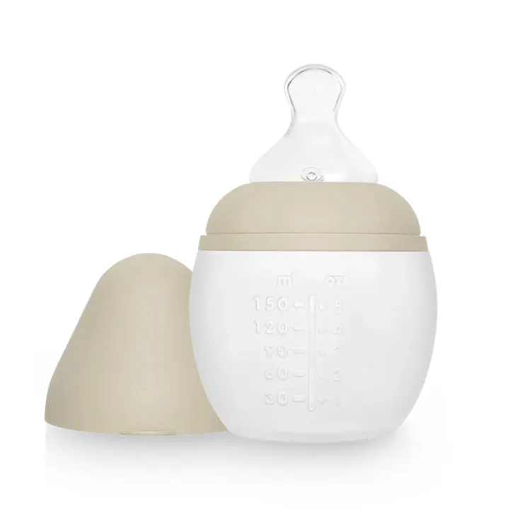 Biberon Anti-colique En Silicone BibRond 150ml Sand - Elhée