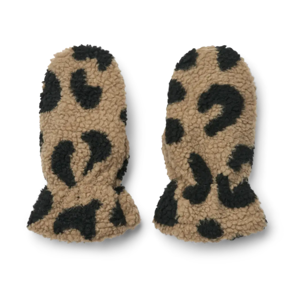 [LW17841-0101-5/7 Y] Moufles Polaire Grethe Mega Leo Oat mix - Liewood (5-7 ans)