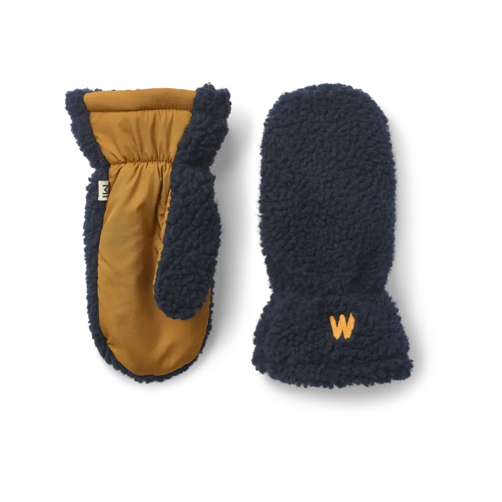 [LW17841-2124-5/7 Y] Grethe Pile Gloves - Classic navy multi mix (5-7 ans)
