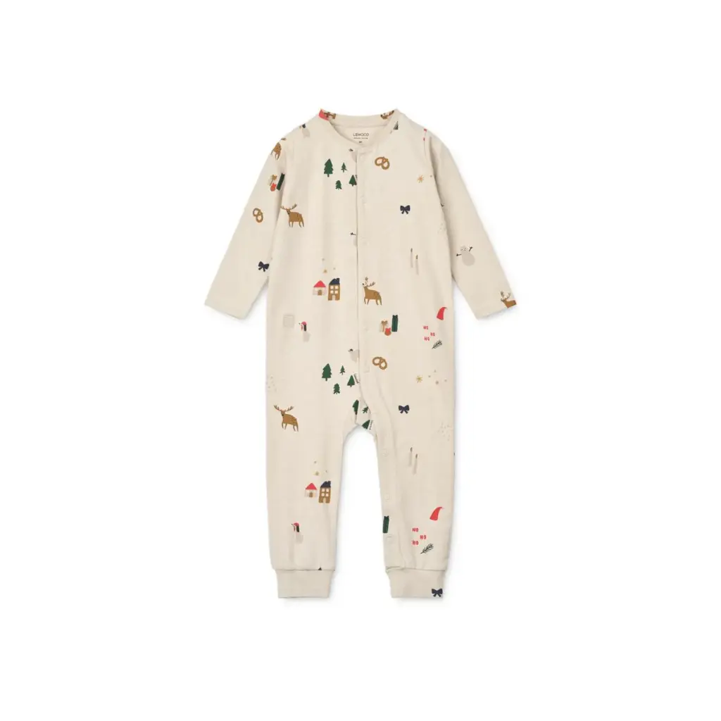 Birk Printed Pyjamas Jumpsuit - Holiday / Sandy