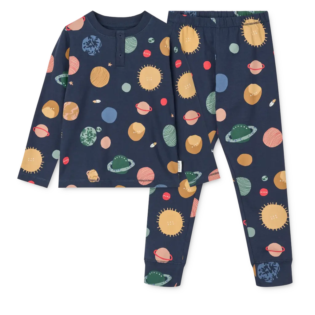 Ensemble de Pyjama à Imprimé Wilhelm Universe Classic navy - Liewood