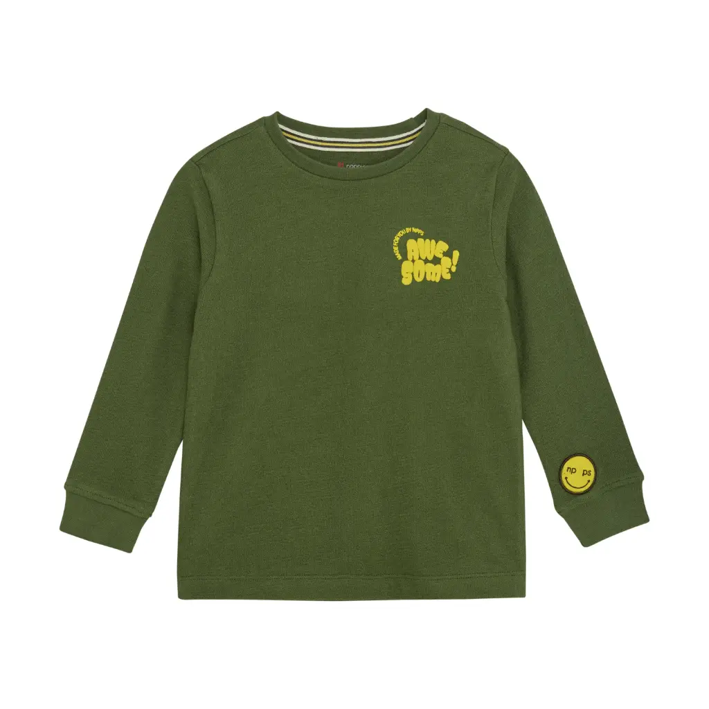 Long Sleeve T-shirt Reed Bronze Green - Noppies (92)