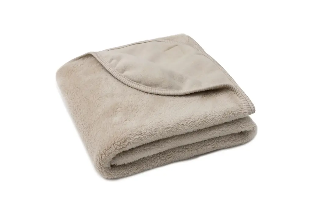 Couverture Basic Jersey Sherpa Warm Sand 75x100 cm TOG1.0 - Jollein