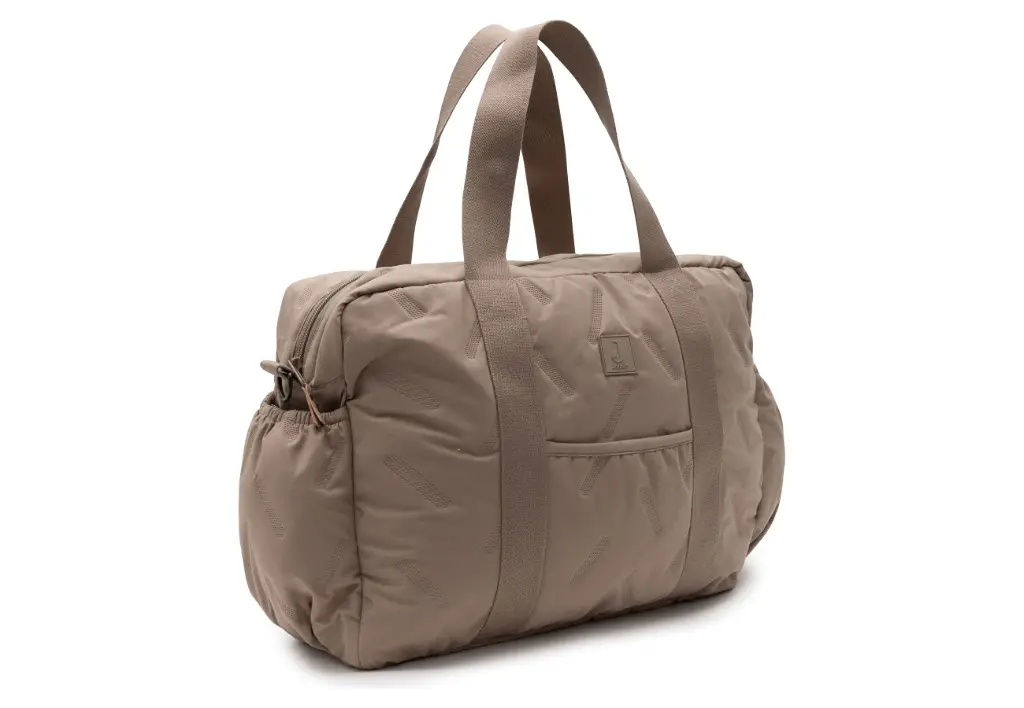 Changing Bag Embossed Lily Milky Coffee - Jollein