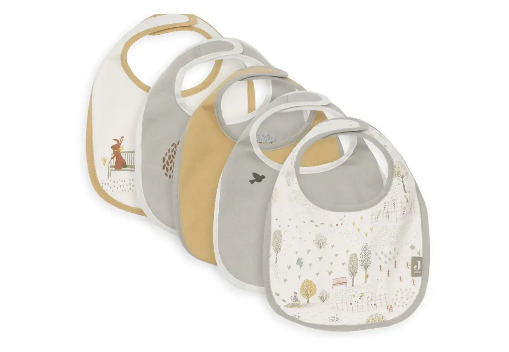 Bavoir Jersey Imperméable Tiny Park 5 stuks - Jollein