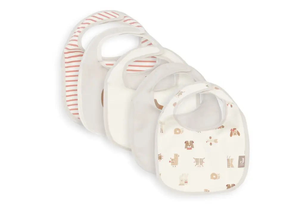 Bavoir Jersey Imperméable Animal Friends 5 stuks - Jollein