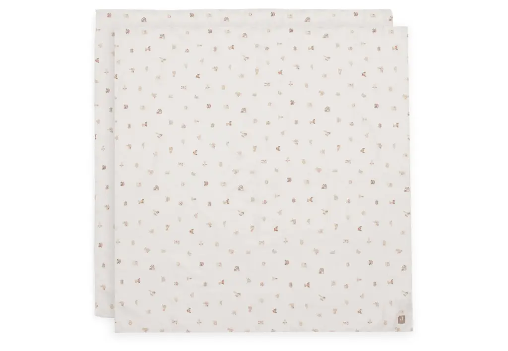 Cotton Muslin Cloth Big 115x115 cm Animal Friends 2-pack - Jollein