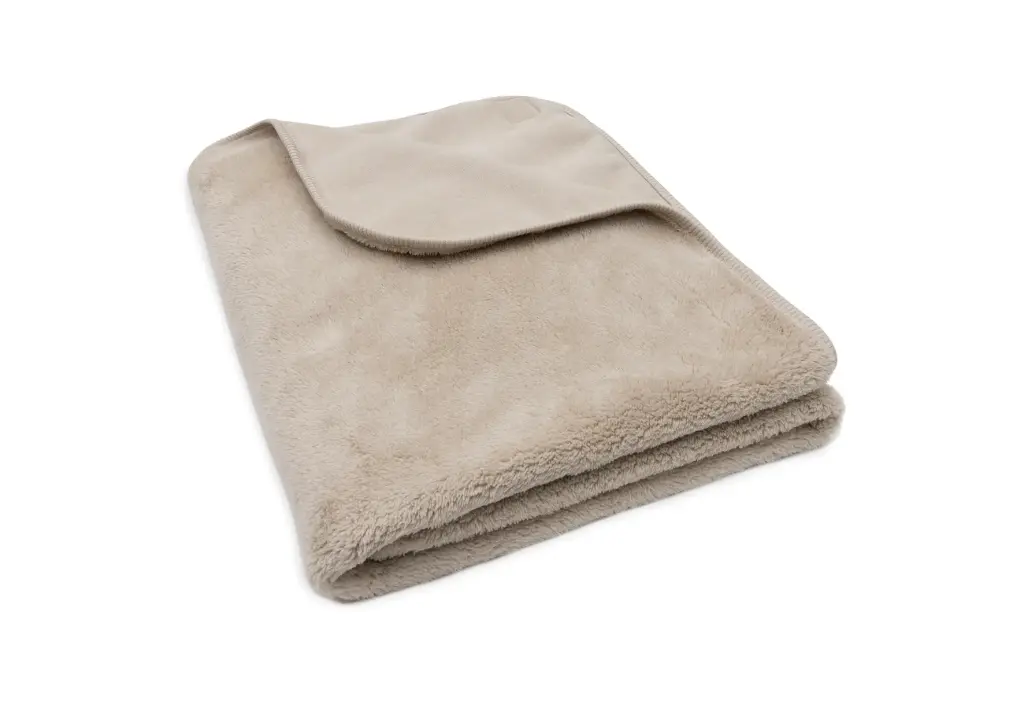Couverture Basic Jersey Sherpa Warm Sand 100x150 cm TOG1.0 - Jollein