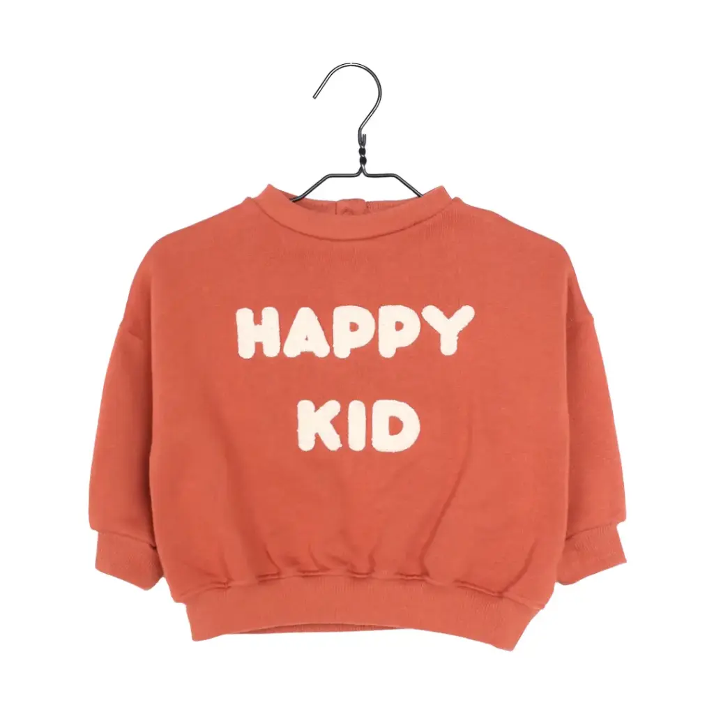 Sweat Soan broderie "Happy Kid" tomette - Les Petites Choses (9 mois)