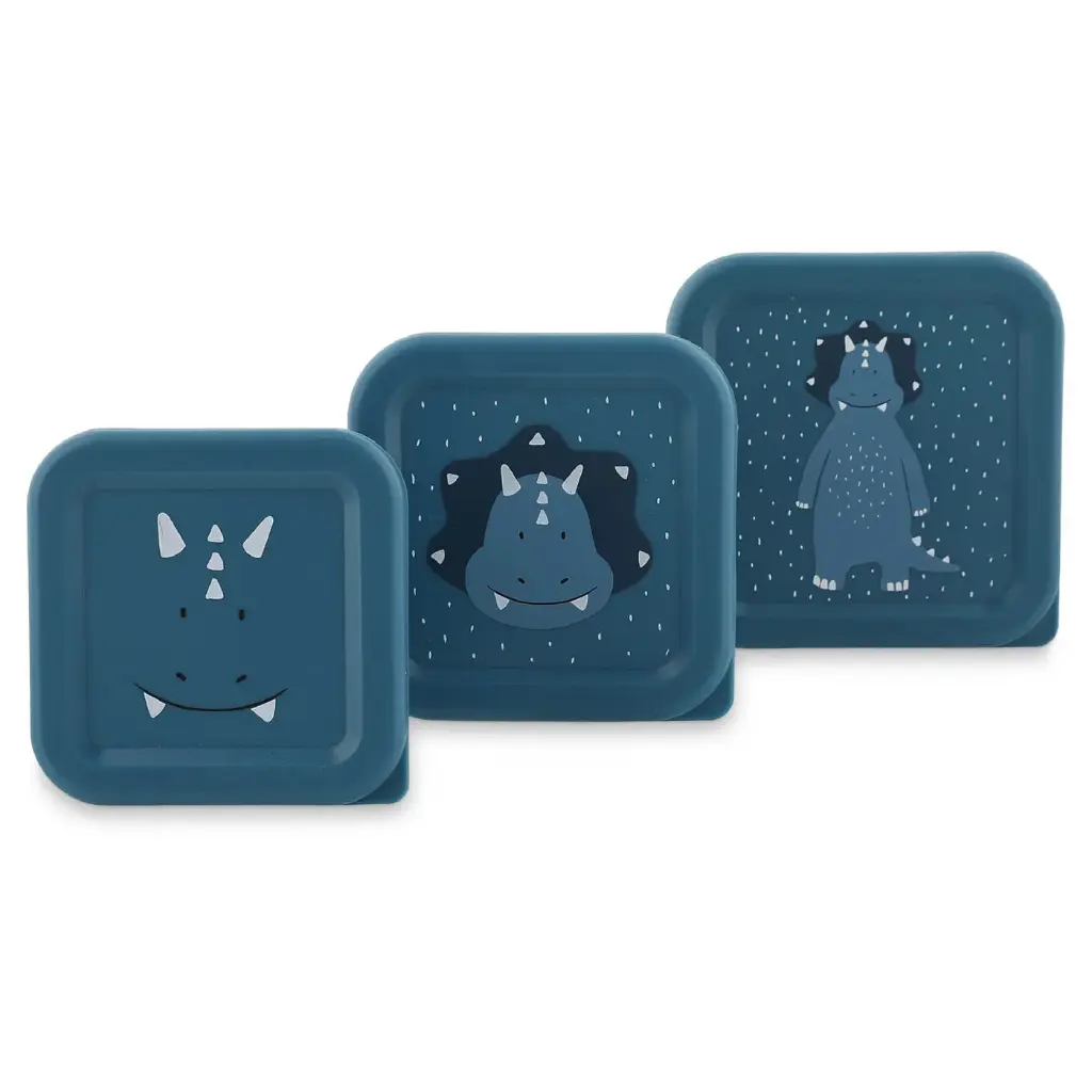 Trio de boîtes à goûter Mr. Triceratops - Liste de naissance de Maëlle Dewals et Olivier Parisi