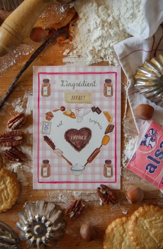 Postkaart Ingrédient Secret - Caro from Woodland