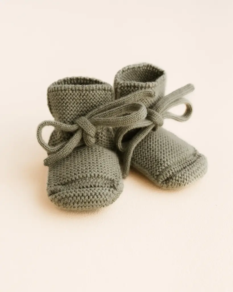 Chaussons en laine mérinos Artichoke - Hvid (0-9 mois)