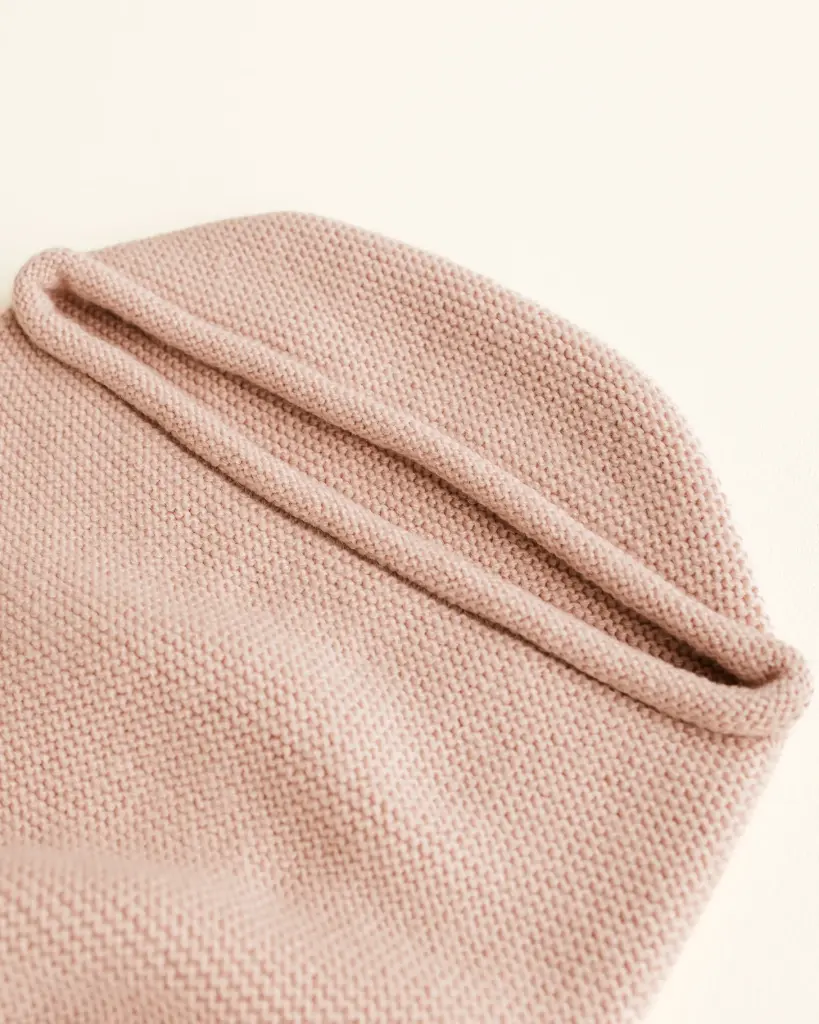 Cocon bébé en laine mérinos Apricot - Hvid