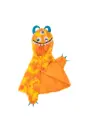 Oranje monstercape Giggle - Great Pretenders