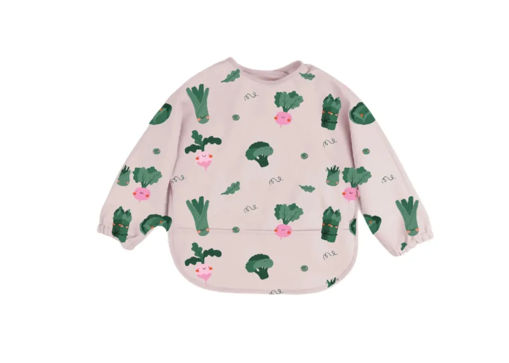 Bavoir imperméable à manches Veggie Pals - The Cotton Cloud