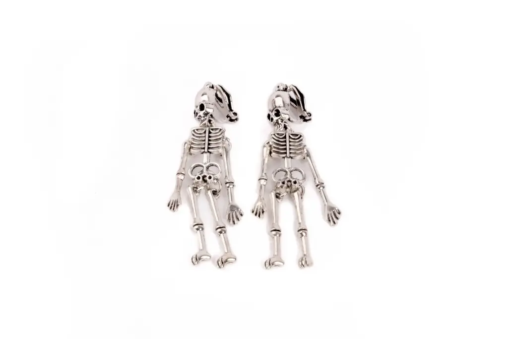 Boucles d'oreilles clips Squelette - Great Pretenders