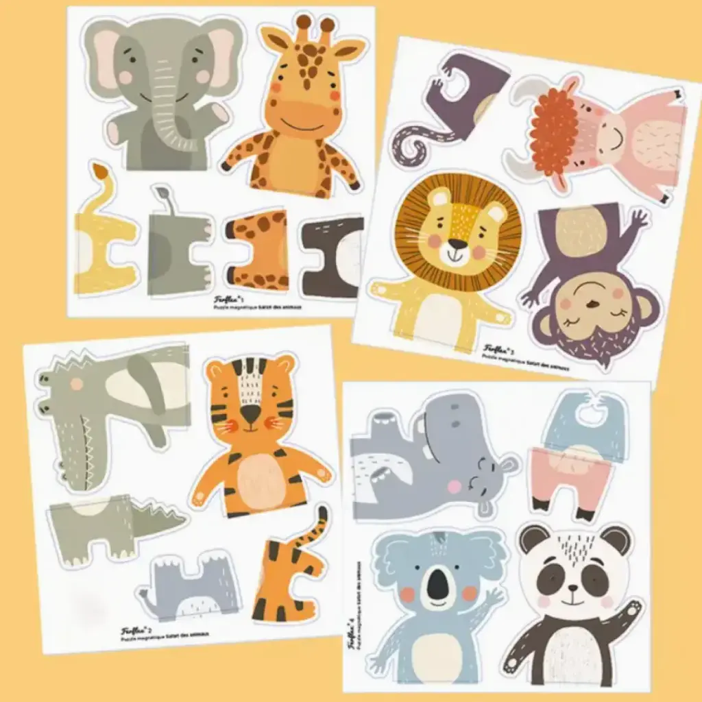 Puzzle magnétique Safari des animaux - Ferflex