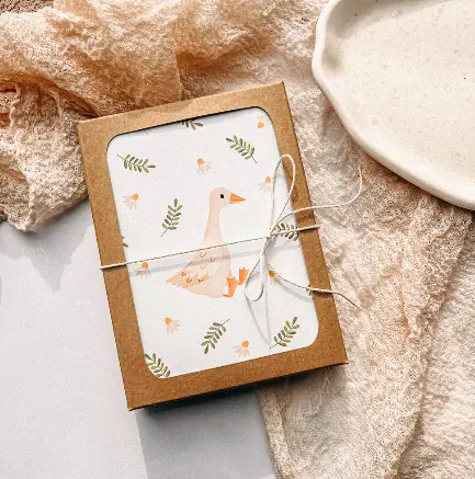 Coffret cadeau en kraft Oie - Tilda & Theo