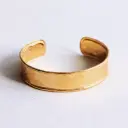 Wide Dented Bracelet Gold - Bazou