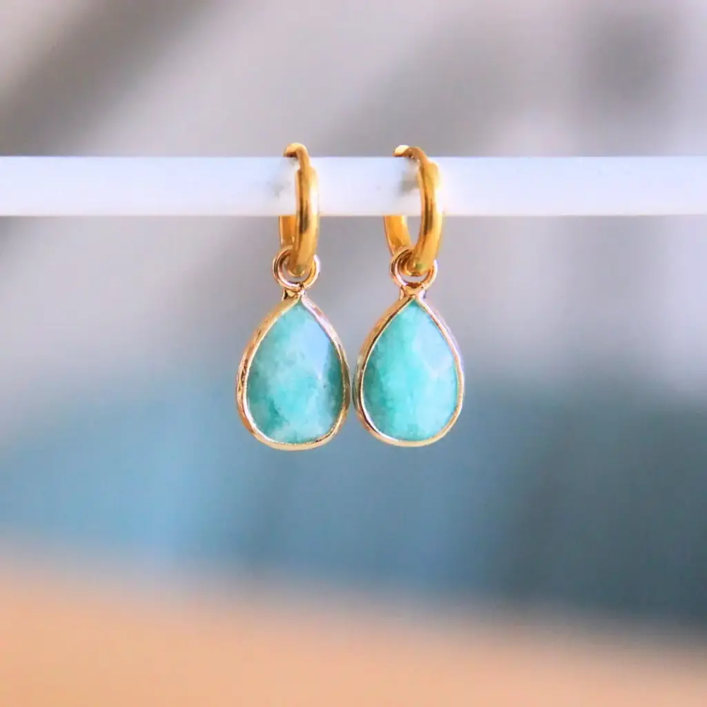 Boucles d'oreilles en acier inoxydable perle - Bazou