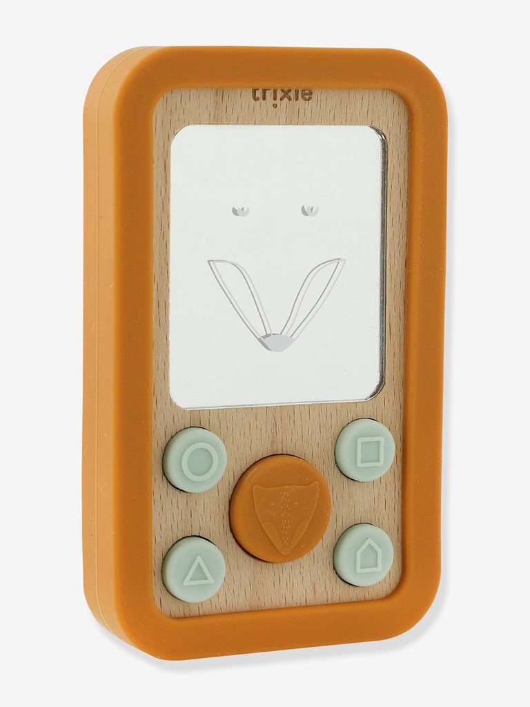 Téléphone bébé en bois et silicone Mrs Cat - Trixie